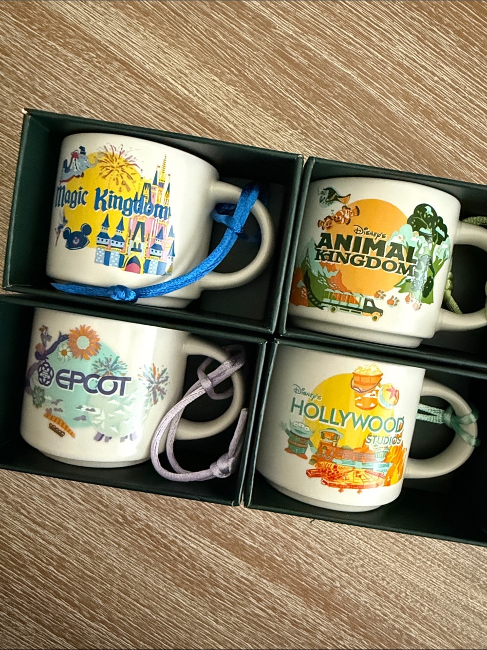 Starbucks Disney Parks Collector Mugs Set - Blue, Green, Purple, Orange